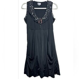 Parisian Flair: Premise Paris T3 (12) Black mini Dress Bubble Skirt, Scoop Neck